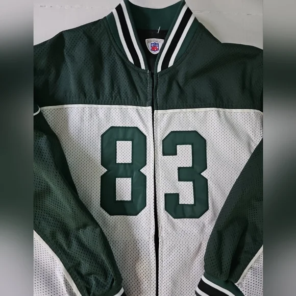 Vintage New York Jets Reebok NFL Jersey Jacket Santana Moss